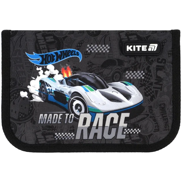 Пенал без наповнення Kite Hot Wheels HW25-621, 1 відділення, 1 відворот - изображение 2