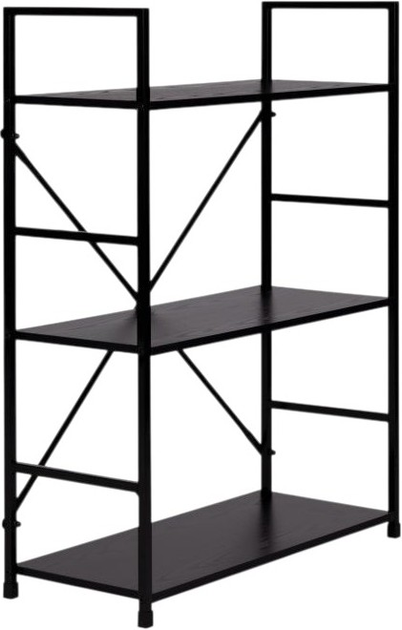 Стелаж ModernHome by Multistore дерев'яний 3 полиці лофт чорний (CWJ602480LG BLACK) - зображення 1