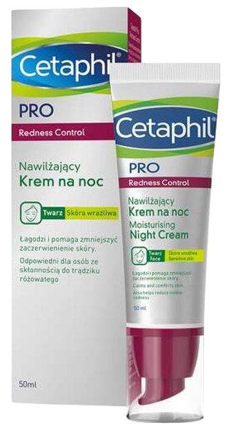 Krem do twarzy nawilżający Cetaphil Pro Redness Control na noc 50 ml (3499320010597) - obraz 1