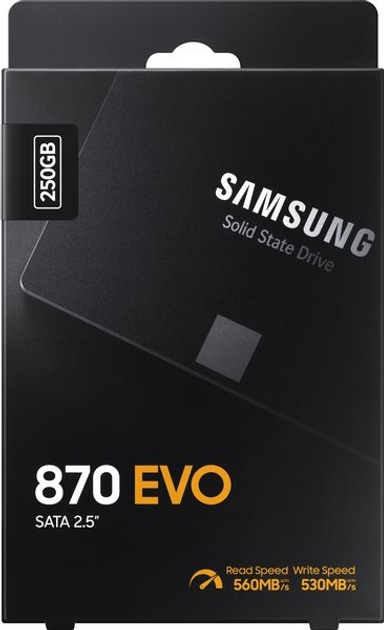 Накопитель SSD 250GB Samsung 870 EVO 2.5" SATAIII MLC (MZ-77E250B/EU) - изображение 7