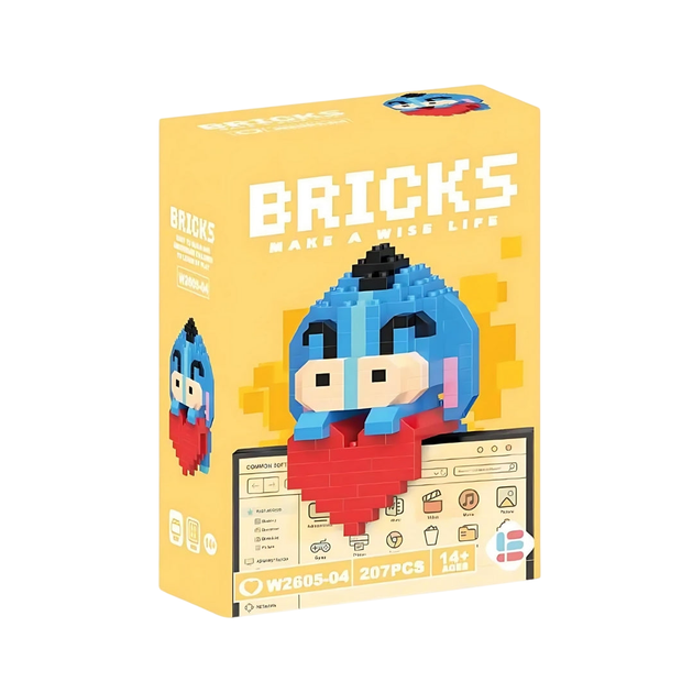 Конструктор фігурка Пікселі BRICKS Іа-Іа Eeyore Winnie The Pooh підвісна - зображення 2