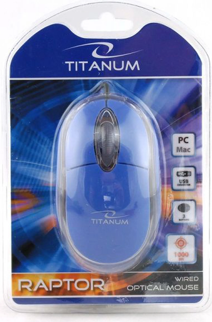 Миша Titanum 3D RAPTOR TM102B Blue (5901299901632) - зображення 2