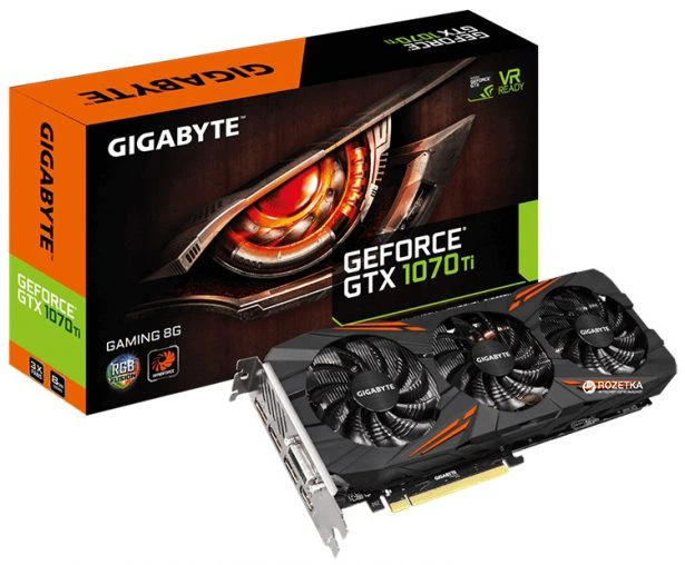 Видеокарта Gigabyte PCI-Ex GeForce GTX 1070 Ti Gaming 8192MB GDDR5