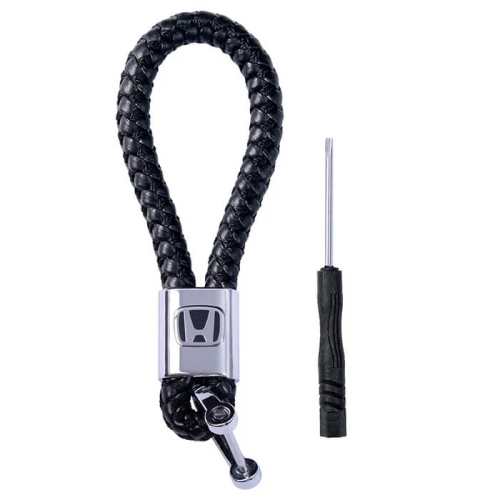 Брелок косичка для ключа Honda чорний 111436 - Keychain – фото