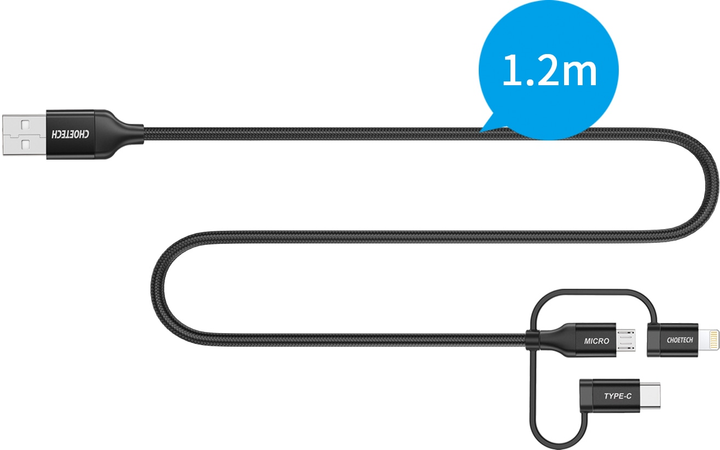 Kabel Choetech USB 2.0, MFI (IP0030-BK) - obraz 7