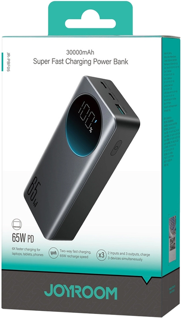 Powerbank Joyroom 30000 65W Black (JR-PBF05) - obraz 10