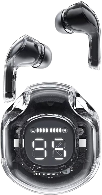 Słuchawki Acefast T8 Crystal color (2) bluetooth earbuds Bright Black (AFT8BB) - obraz 1