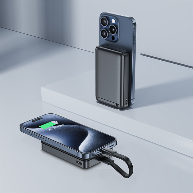 Powerbank Acefast M11 PD30W Qi2 10000mAh Black (6974316282341) - obraz 5