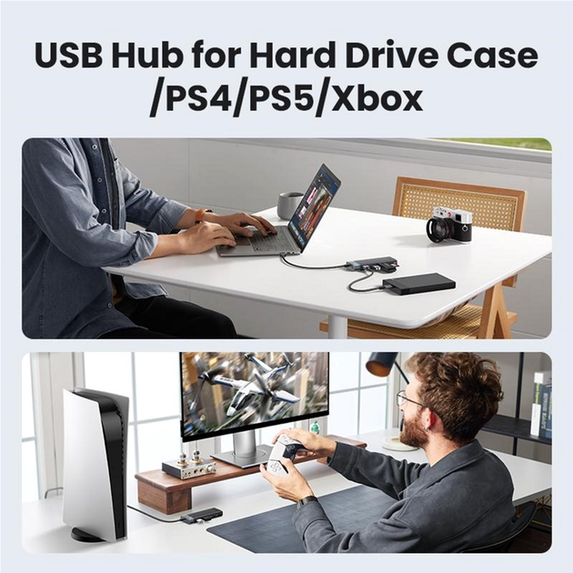 Hub USB Ugreen CM653 4xUSB 3.2 Gen1 Ports Black (UGR-15548) - obraz 10