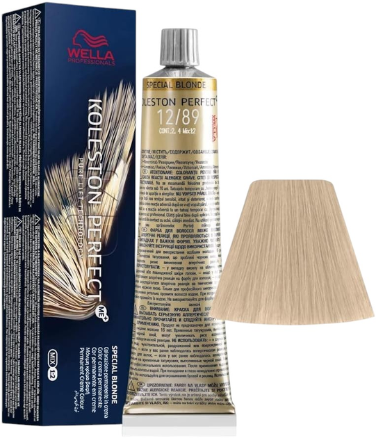 Фарба для волосся Wella Professionals Koleston Perfect Me+ trwała 12-89 Light blonde with pearly Ash highlights 60 мл (8005610654904) - зображення 2