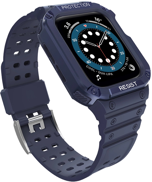Pasek z etui Hurtel Protect Strap Band do Apple Watch 38/40/41 mm Blue (9145576231630) - obraz 2