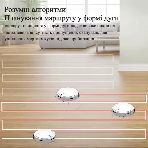Робот-пилосос миючий TUYA D3 з вбудованим штучним інтелектом - білий - изображение 4