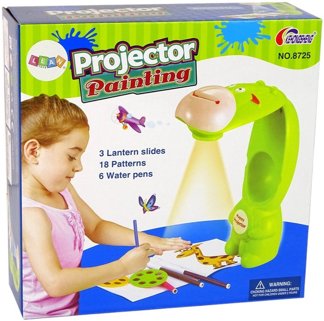 Проектор для малювання LEAN Toys Корівка зелений (15058) (5905515354875) - зображення 1