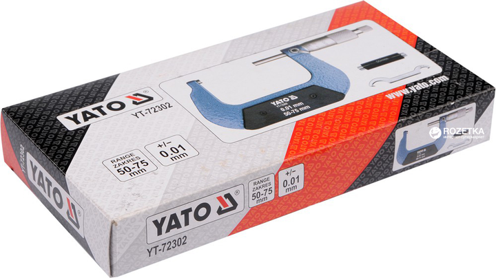 Мікрометр YATO 50-75 мм (YT-72302) - зображення 4