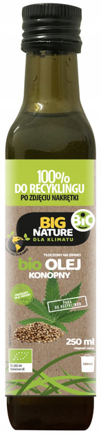 Olej konopny Big Nature BIO 250 ml (5903351623063) - obraz 1