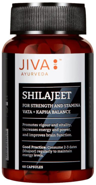 Naturalny suplement diety Jiva Ayurveda Pure Shilajit mumio 60 kapsułek (8904050615110) - obraz 1