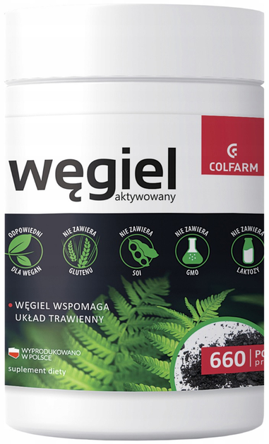 Naturalny suplement diety Colfarm węgiel aktywowany 660 porcji 100 g (5901130350711) - obraz 1