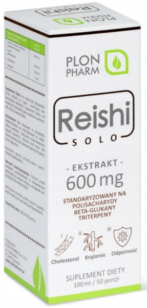 Натуральна дієтична добавка Plon Pharm Рейші екстракт 600 мг 100 мл (5904484154202) - зображення 1