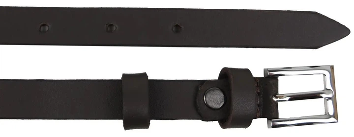 Женский кожаный ремень Skipper 1.5х117 см Темно-коричневый (1623-15) - изображение 4
