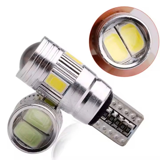 Комплект светодиодных ламп NAPO T10-5630-6smd-Lens W5W T10 цвет свечения белый 2 шт - изображение 2