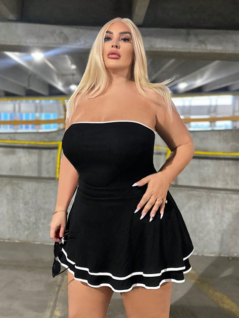 Акція на Спідниця жіноча SHEIN GD-00131227 2XL Чорна від Rozetka