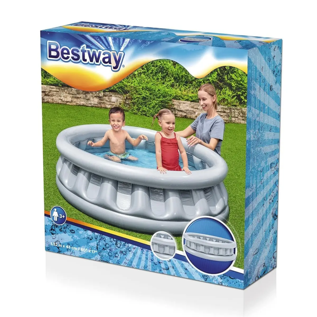 Bestway 51080 (Діаметр 157 x Висота 41см) Надувний дитячий басейн "Літаюча Тарілка" - Фото 2 Bestway 51080 (Діаметр 157 x Висота 41см) Надувний дитячий басейн "Літаюча Тарілка" - зображення 2