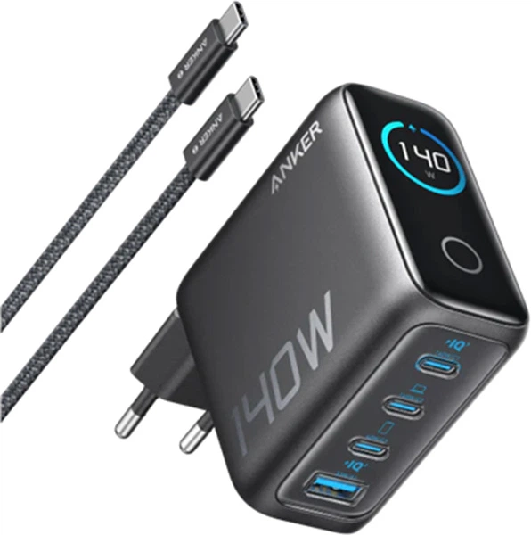 Мережевий зарядний пристрій Anker Laptop GaN Charger 140W 3xUSB-C