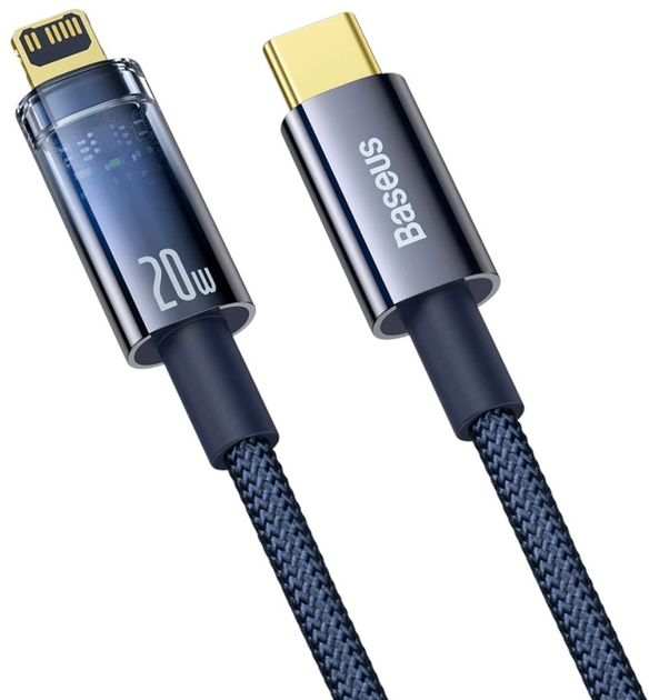 Кабель Baseus Explorer USB Type-C - Lightning 1 м 20 Вт Blue (AT6932172605674) - зображення 2