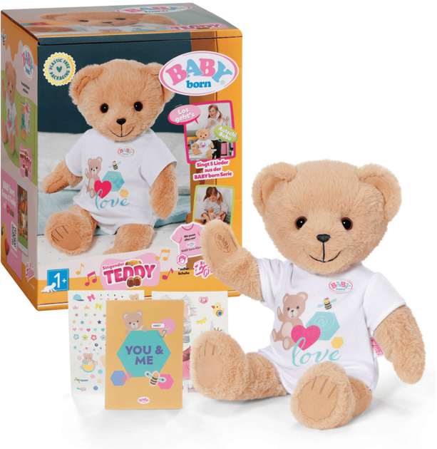 Maskotka interaktywna Baby Born Miś Teddy śpiewający w języku niemieckim 43 cm 837962 (4001167837962) - obraz 2