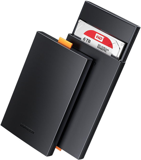 Kieszeń zewnętrzna Ugreen SSD/HDD 2.5" SATA III USB 3.0 Black (1206824426) - obraz 2
