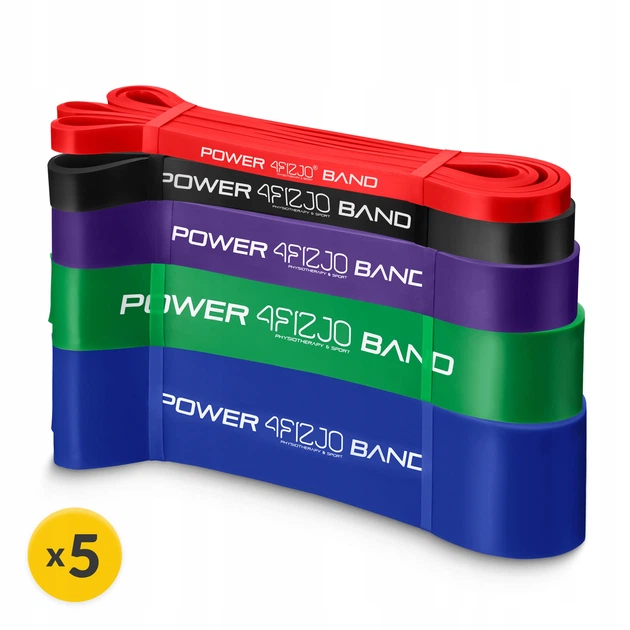 Еспандер-петля 4FIZJO Power Band 6-46 кг резина для фітнесу і спорту, набір 5 шт Mix (P-5907222931561) - зображення 4