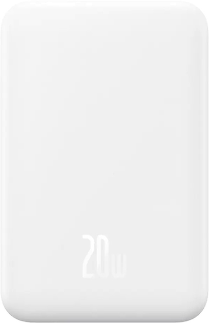 Powerbank Baseus Magnetic Mini Wireless 5000mAh 20W White (P10022107223-00) - obraz 1