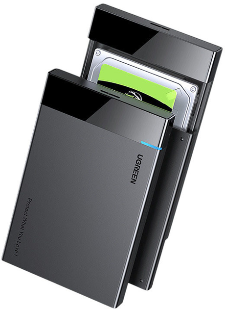 Kieszeń zewnętrzna Ugreen SSD/HDD 2.5" SATA III USB-C 3.1 6TB Black (1206824247) - obraz 2