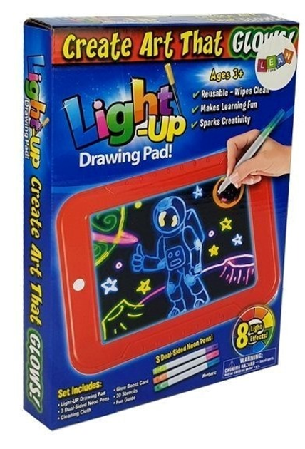 Tablet do rysowania LEAN Toys Magiczny LED Znikopis 3D Neon (5905884454732) - obraz 1