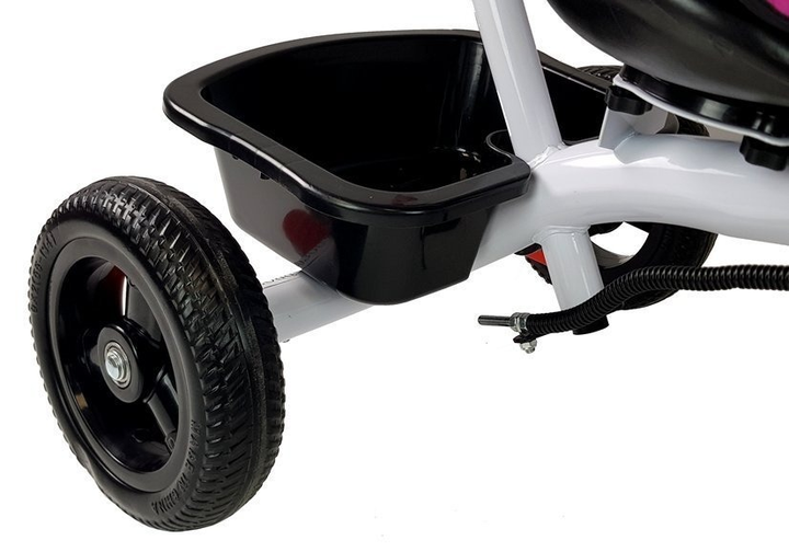Триколісний велосипед прогулянковий LEAN Toys з дахом колеса EVA синій PRO300 (5903802452624) - зображення 6