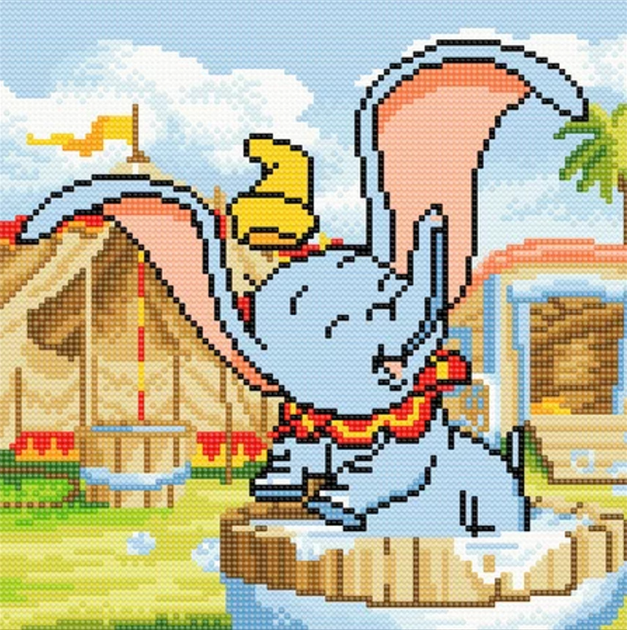 Алмазна мозаїка Craft Buddy Crystal Art Ванна Дамбо 30 x 30 см (5055865495985) - зображення 2