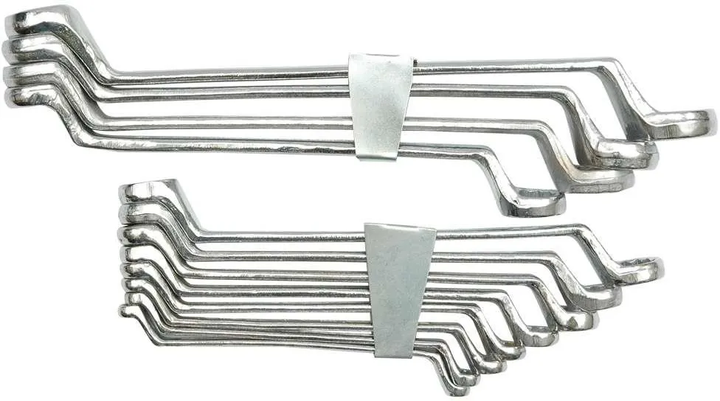 Klucze oczkowe Vorel odgięte 12 szt 6-32 mm clip 52630 (5906083526305) - obraz 1