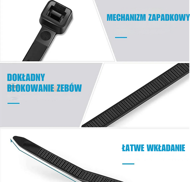 Стяжки LEAN Toys 1.2 x 200 мм 100 шт. (5905991022688) - зображення 3