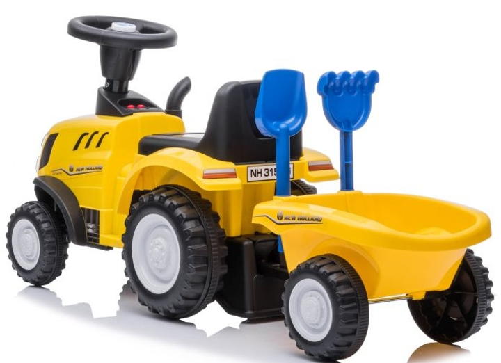 Jeździk Lean Cars Tractor New Holland 658T Żółty (5904204757102) - obraz 4