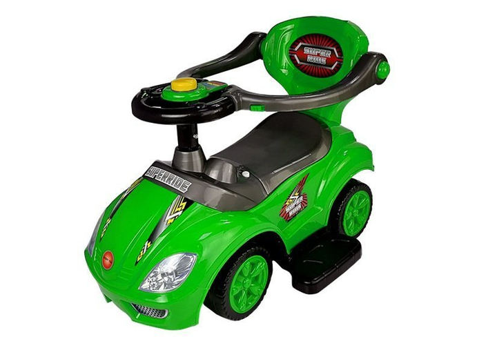 Толокар Lean Cars Mega Car 3 в 1 Зелений (5908275994770) - зображення 4