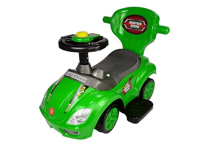 Толокар Lean Cars Mega Car 3 в 1 Зелений (5908275994770) - зображення 6
