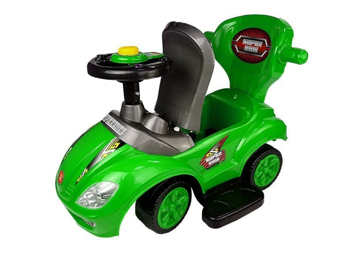 Толокар Lean Cars Mega Car 3 в 1 Зелений (5908275994770) - зображення 8