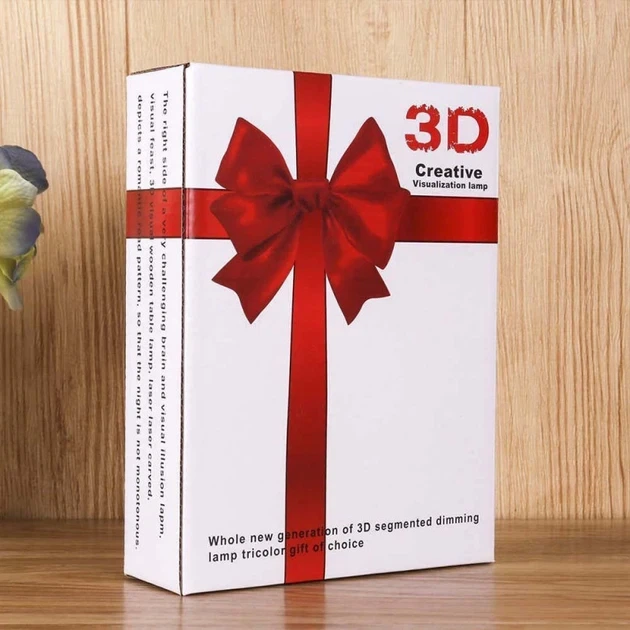 Светильник-ночник 3D Сердце Настольный LED светильник на подарок/акриловый 3Д детская лампа-ночник USB - изображение 4