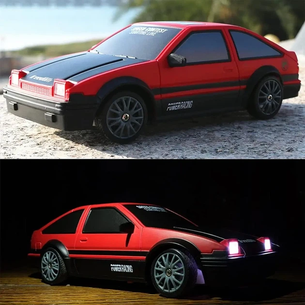 Машинка для дрифта на радиоуправлении Toyota AE86 Trueno 4WD 1:24 красная - изображение 4