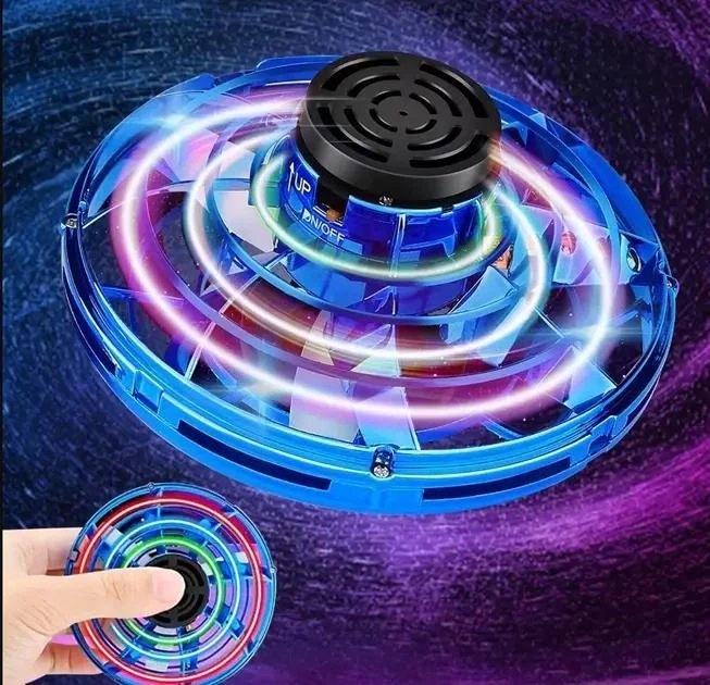 Літаючий спіннер Flying Fidget Spinner з LED підсвічуванням іграшка літаюча тарілка - Фото 2 Літаючий спіннер Flying Fidget Spinner з LED підсвічуванням іграшка літаюча тарілка - зображення 2