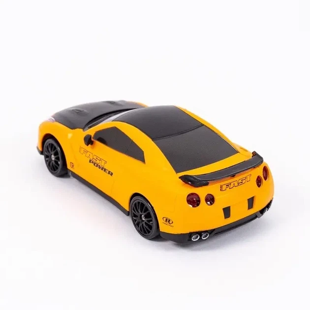 Машинка для дрифта на радиоуправлении Nissan GT-R 4WD 1:24 желтая - изображение 5