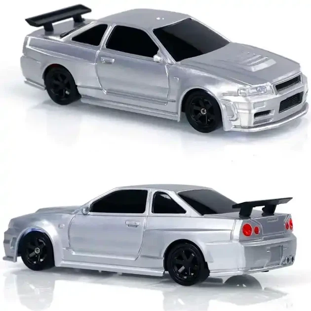 Машинка для дрифта мини Jiabaile Drift Car 1/43 4WD на радиоуправлении Nissan Skyline GT-R 4304 - Фото 2 Машинка для дрифта мини Jiabaile Drift Car 1/43 4WD на радиоуправлении Nissan Skyline GT-R 4304 - изображение 2