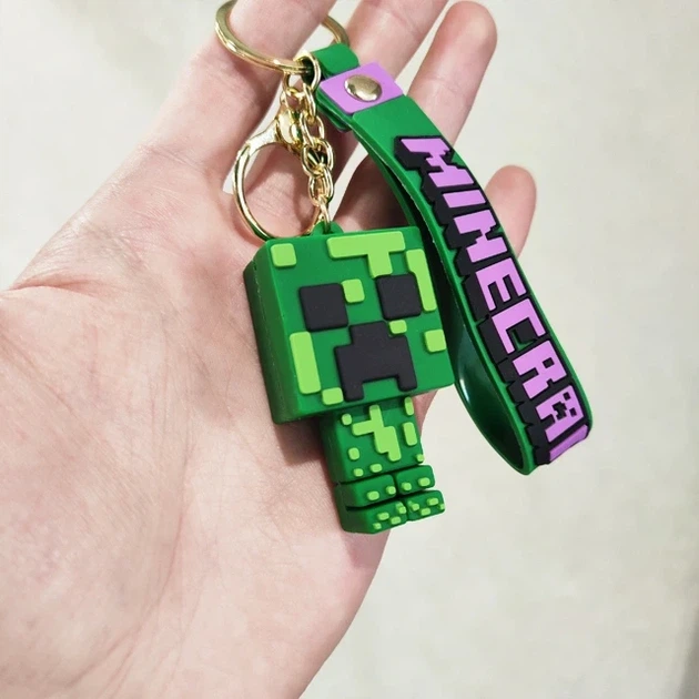 Брелок Майнкрафт резиновый объемный Крипер Minecraft Creeper 3Д на рюкзак подвеска - Фото 2 Брелок Майнкрафт резиновый объемный Крипер Minecraft Creeper 3Д на рюкзак подвеска - изображение 2