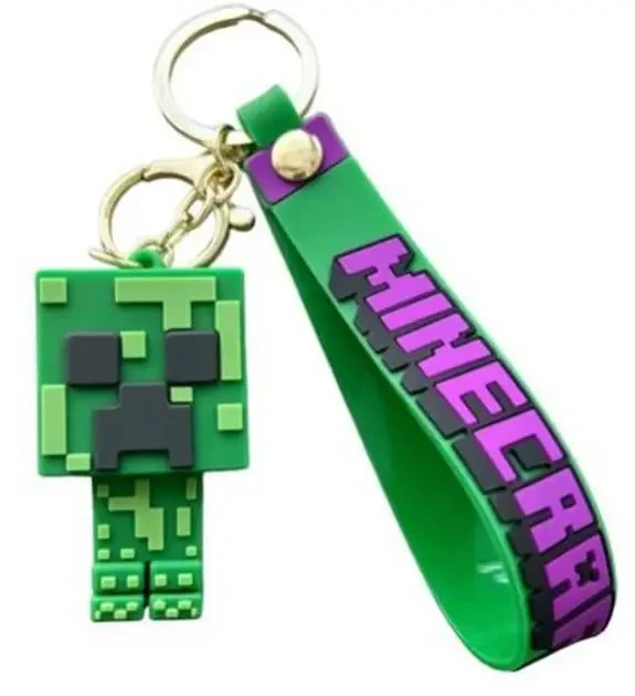 Брелок Майнкрафт резиновый объемный Крипер Minecraft Creeper 3Д на рюкзак подвеска - Фото 5 Брелок Майнкрафт резиновый объемный Крипер Minecraft Creeper 3Д на рюкзак подвеска - изображение 5