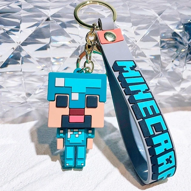Брелок Майнкрафт резиновый объемный Стив Minecraft 3Д на рюкзак, на ключе подвеска - Фото 2 Брелок Майнкрафт резиновый объемный Стив Minecraft 3Д на рюкзак, на ключе подвеска - изображение 2